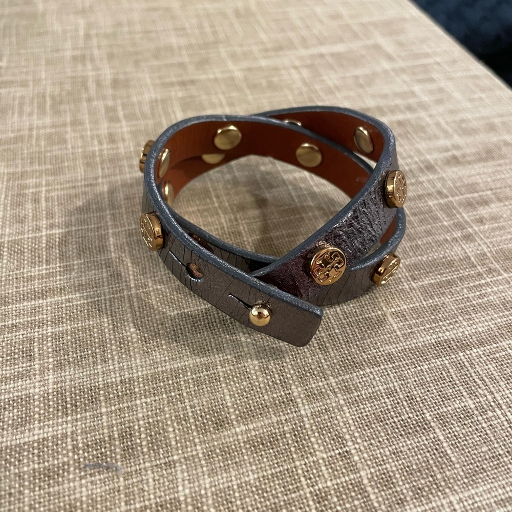 Tory Burch Metallic Wrap Bracelet.